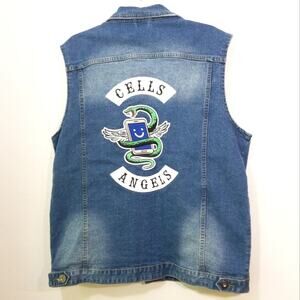 Cell Angel's jean jacket vest CELL PHONE